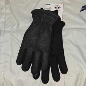 Dockers Men's Charcoal and Black Gloves